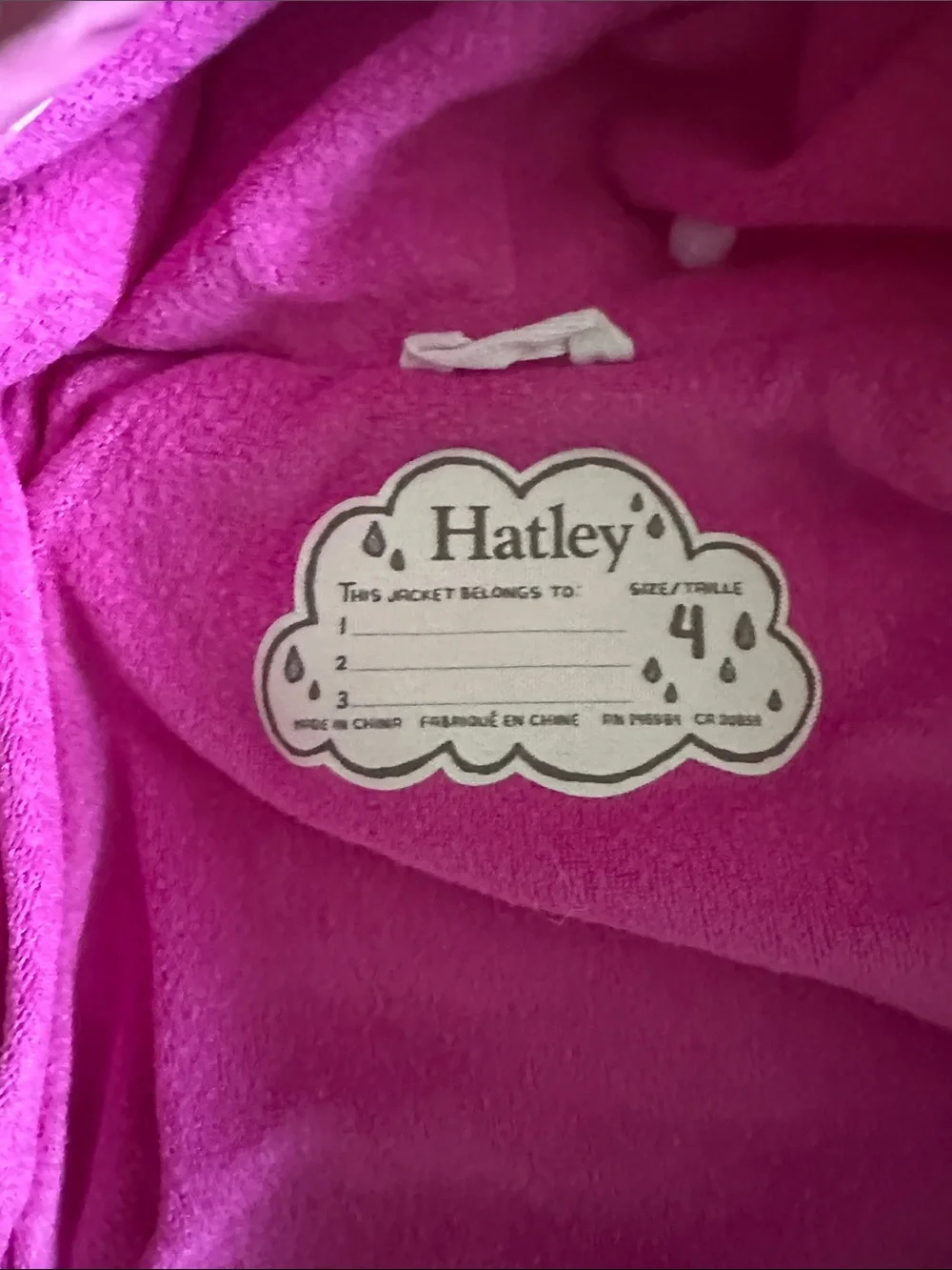Hatley Pink Dog & Heart Hooded Raincoat